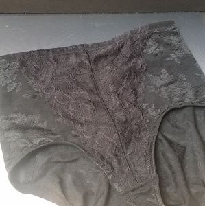 Flexees black shaper  flower pattern panty XL